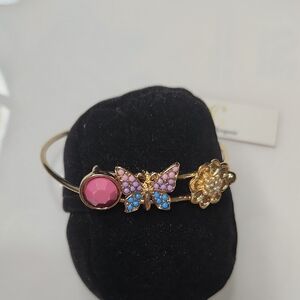 Gold Butterfly and Flower Bracelet